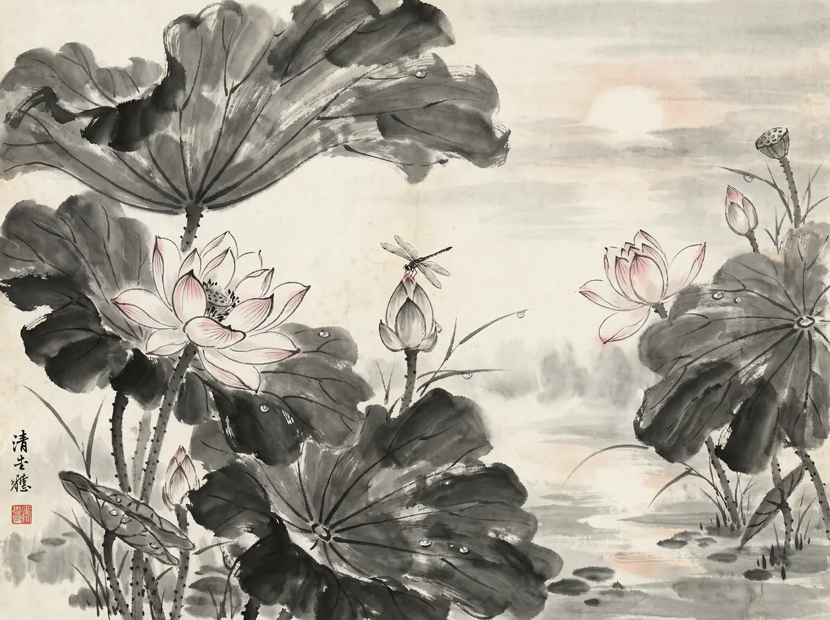 澳门金沙旅行家专栏莲花池水墨画